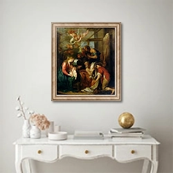 «Adoration of the Shepherds» в интерьере в классическом стиле над столом