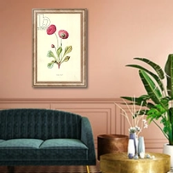 «Double Daisy» в интерьере классической гостиной над диваном