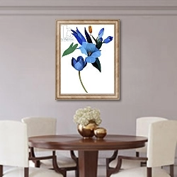 «blues bouquet» в интерьере столовой в классическом стиле