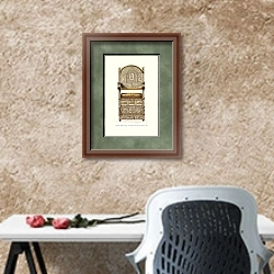 «Kresla ili tron slonovoy kosti V.K. Ioanna III.» в интерьере кабинета с песочной стеной над столом