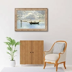 «On the Venetian Lagoon,» в интерьере в классическом стиле над комодом
