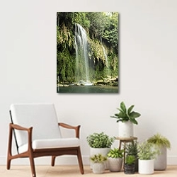 «Водопад, Турция» в интерьере современной комнаты над креслом