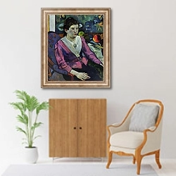 «Портрет Мари Дерен» в интерьере в классическом стиле над комодом