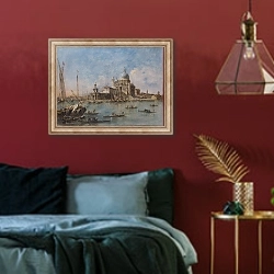 «Венеция - Пунта делла Догана 2» в интерьере спальни с акцентной стеной