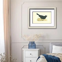 «Blackbird 6» в интерьере спальни в стиле прованс с синими деталями