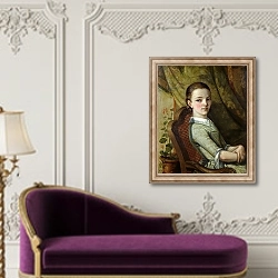 «Juliette Courbet 1844» в интерьере в классическом стиле над банкеткой