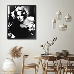 «Dietrich, Marlene 3» в интерьере столовой в стиле ретро