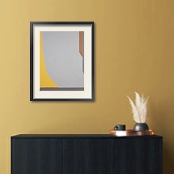 «Geometry. Shades of brown. Palette 7» в интерьере кухни в стиле минимализм над столом