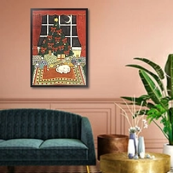 «Christmas Tree» в интерьере классической гостиной над диваном