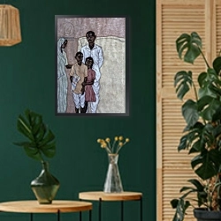 «First Day, 1984» в интерьере в этническом стиле в коричневых цветах