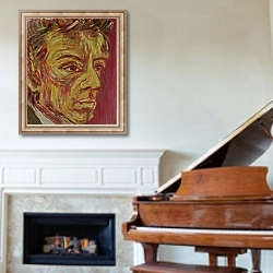 «Chopin» в интерьере классической гостиной над камином