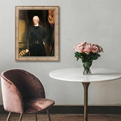 «William Pitt the Younger» в интерьере в классическом стиле над креслом