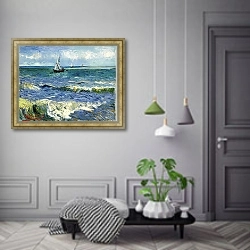 «Морской пейзаж в Сен-Мари» в интерьере коридора в классическом стиле