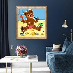 «Teddy Bear 226» в интерьере в классическом стиле в синих тонах