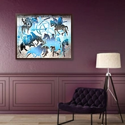 «Blue Riders, 2000» в интерьере в классическом стиле в фиолетовых тонах