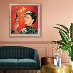«Joan of Arc» в интерьере классической гостиной над диваном