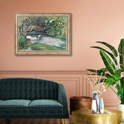 «Ophelia» в интерьере классической гостиной над диваном