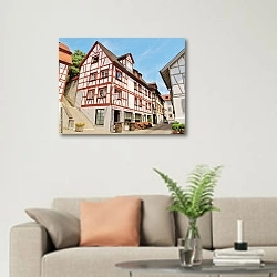 «Германия. Меерсбург 5» в интерьере современной светлой гостиной над диваном