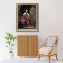 «Portrait of Paul I, 1800» в интерьере в классическом стиле над комодом