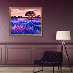«Лаванда 12» в интерьере в классическом стиле в фиолетовых тонах