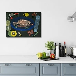 «Around the Fish» в интерьере кухни в голубых тонах
