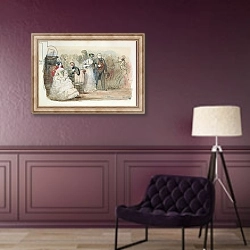 «A Reception during the Reign of Louis-Philippe 1832» в интерьере в классическом стиле в фиолетовых тонах