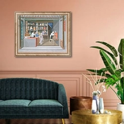 «Shop Scene» в интерьере классической гостиной над диваном