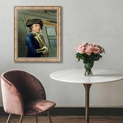 «Portrait of Captain William Locker 1769» в интерьере в классическом стиле над креслом