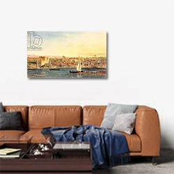 «Constantinople Sublime Port» в интерьере современной гостиной над диваном