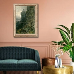 «Rocks» в интерьере классической гостиной над диваном