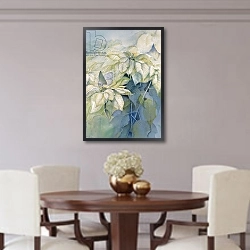 «White Poinsettia» в интерьере столовой в классическом стиле