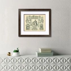«Архитектура №13: церковь Спасителя в Венеции, Италия» в интерьере комнаты с белым резным комодом