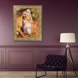 «Алжирка с ребенком» в интерьере в классическом стиле в фиолетовых тонах