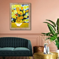 «Sunny night, 2006, oil on canvas» в интерьере классической гостиной над диваном