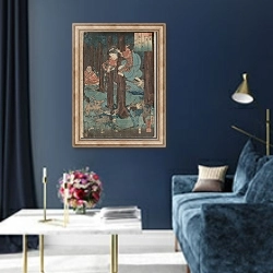 «Hana noen shanaō» в интерьере в классическом стиле в синих тонах