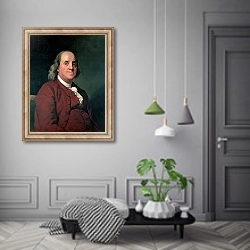 «Benjamin Franklin, 1782» в интерьере коридора в классическом стиле