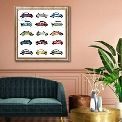 «Traffic Jam, 2012» в интерьере классической гостиной над диваном
