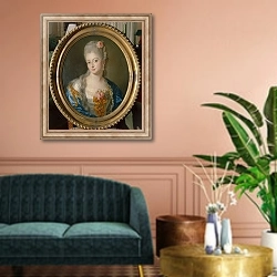 «Charlotte von Bismarck» в интерьере классической гостиной над диваном