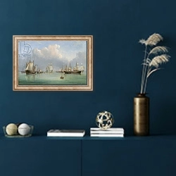 «Ships off Ryde» в интерьере в классическом стиле в синих тонах