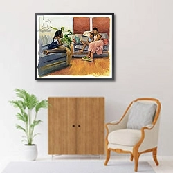 «Living Room Lounge, 2000» в интерьере в классическом стиле над комодом