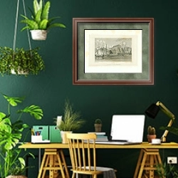«Goole 1» в интерьере кабинета с зелеными стенами