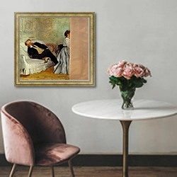 «Monsieur and Madame Edouard Manet, 1868-69» в интерьере в классическом стиле над креслом