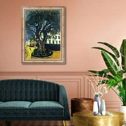 «The Tree in Vence; L'Arbre de Vence, c.1929» в интерьере классической гостиной над диваном