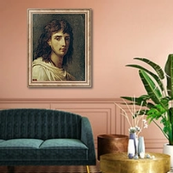 «Self Portrait 6» в интерьере классической гостиной над диваном