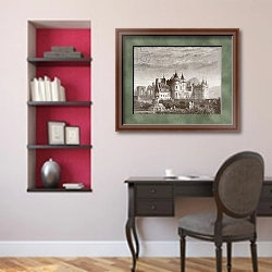 «The Palace of Holyroodhouse, popularly known as Holyrood Palace, Edinburgh, Scotland.» в интерьере кабинета в классическом стиле над столом