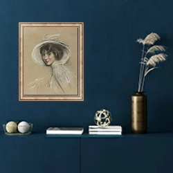 «Портрет Анетт» в интерьере в классическом стиле в синих тонах