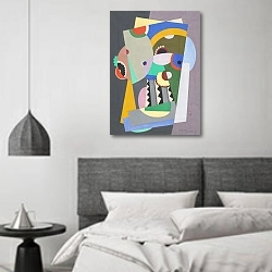 «Composition» в интерьере спальне в стиле минимализм над кроватью