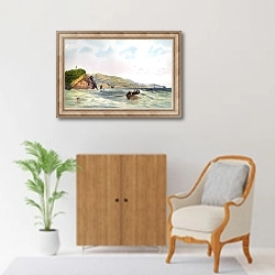 «Морской пейзаж 5» в интерьере в классическом стиле над комодом