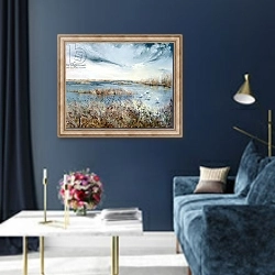 «Norfolk breezes» в интерьере в классическом стиле в синих тонах