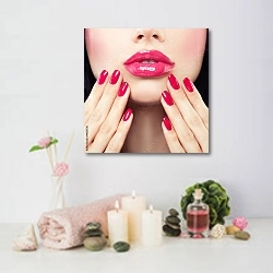 «Розовые губы и ногти» в интерьере салона красоты